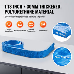 Bostome rectangular polyurethane mat with rough stone granite texture for concrete stamping.