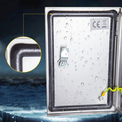 Bostome NEMA 4X stainless steel electrical enclosure box, 16x12x8 inches, IP66 rated.