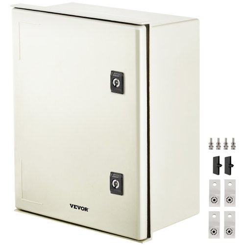 Bostome NEMA 4X fiberglass electrical enclosure box, IP66 rated, 16x12x8 inches, with reinforced lock.