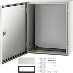 Bostome NEMA 4X steel electrical box, 20x16x8 inches, IP66 waterproof with a reinforced lock.