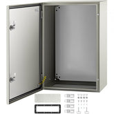 Bostome NEMA 4X steel electrical enclosure box, 24x16x10 inches, with reinforced lock system.