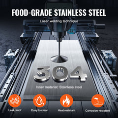 Stainless steel double pump nacho cheese sauce warmer with 2.4L basin and temperature control.