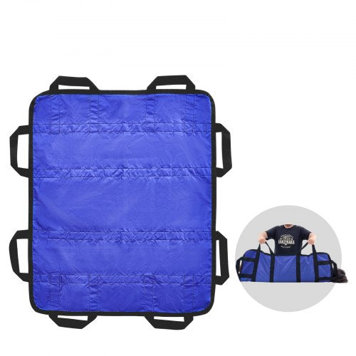 Bostome Patient Positioning Bed Pad with 8 handles, measuring 48"x40", in durable polyester.