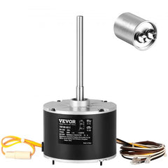 Bostome 1/4 HP condenser fan motor with 208-230V, 1100RPM and reversible rotation features.