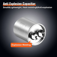 Bostome 1/4 HP condenser fan motor with 1100 RPM, 208-230V, and reversible rotation features.