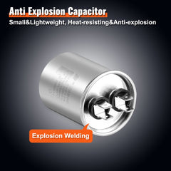 Bostome condenser fan motor with 1/5 HP, 1075 RPM, and reversible rotation for efficient cooling.