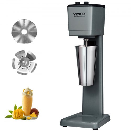 Bostome Commercial Milkshake Maker with stainless steel cup and 3-speed mixer for beverages.