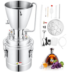 Bostome 13 Gal Alcohol Distiller with stainless steel construction and large 50L capacity.