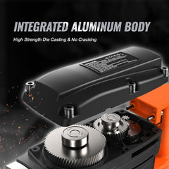 Bostome 2200W electric demolition jack hammer with four chisels and durable carrying case.