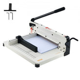Bostome 12" A4 guillotine paper cutter with metal base and ergonomic handle for precise cuts.