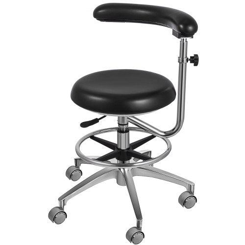 Bostome Dental Assistant Stool with adjustable height, PU leather, and 360° swivel feature.