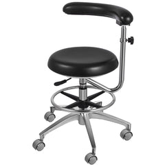 Bostome Dental Assistant Stool in PU leather with adjustable height and 360° swivel feature.