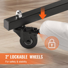 A foldable indoor ping pong table with a clamp net and durable MDF surface for easy storage.