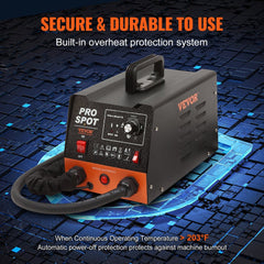 Bostome 3KW Stud Welder Dent Puller Kit with toolbox and 16 accessories for auto body repair.