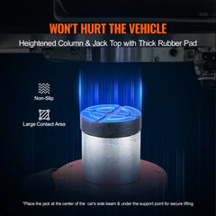 Bostome 3 ton pneumatic air jack with heightened column for stable sedan lifting and quick inflation.