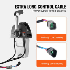 Bostome Outboard Remote Control Box with trim switch, designed for Evinrude Johnson motors.