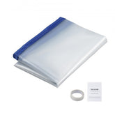 Bostome 7.5 x 4 ft PE dust barrier door kit with magnetic zipper, transparent panel, tape, and instructions.