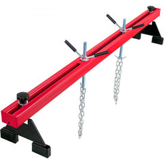 Adjustable steel engine support bar with 1100 lbs capacity and height-adjustable design.