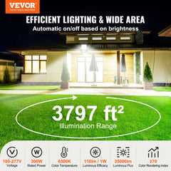 300W LED stadium flood light with 35000 lumens, 6500K daylight color, and IP65 rating.