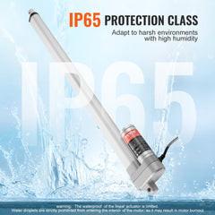 Bostome 12V 20 inch IP65 waterproof linear actuator with 3000N torque and cable attached