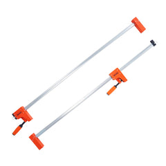 Two Bostome 50" parallel bar clamps with high-strength plastic handles and steel bars.