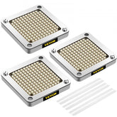 Three stainless steel blades for 1/4-inch cuts, designed for french fry choppers.