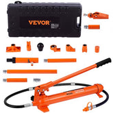 Bostome 10 Ton Porta Power Kit with hydraulic ram, pump, extensions, and carrying case.