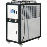 Bostome 6 Ton air-cooled industrial water chiller with stainless steel tank and LED control screen.