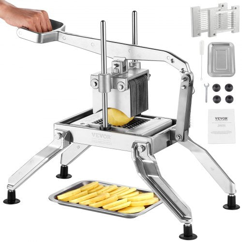 Bostome commercial vegetable slicer with stainless steel blades for uniform cuts of produce.