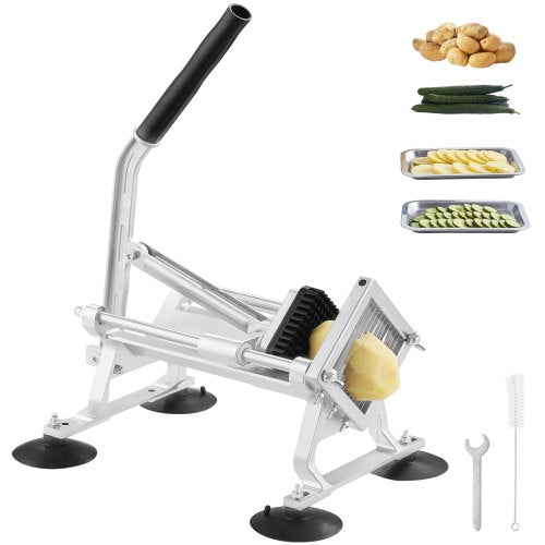 Bostome Commercial Vegetable Slicer with stainless steel blades and ergonomic handle for easy slicing.