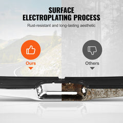 Chrome steel rear step bumper designed for 1995-2004 Toyota Tacoma with anti-slip step pad.