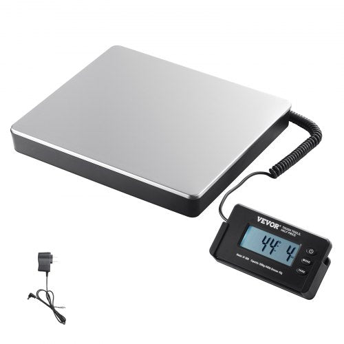 Bostome digital shipping scale with 440 lbs capacity, tare function, and LCD display on a silver platform.