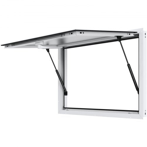 Aluminum alloy food truck concession window with a 36"x24" size and integrated sunshade.