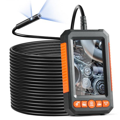 Bostome Dual Lens Endoscope with 4.3" screen and 49.2FT cable for detailed inspections.