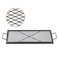 32-inch heavy duty steel grill grate with diamond mesh design for even heat distribution.