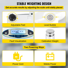 Digital scale with a stainless steel pan, LCD display, and 3000g capacity for precise weighing.