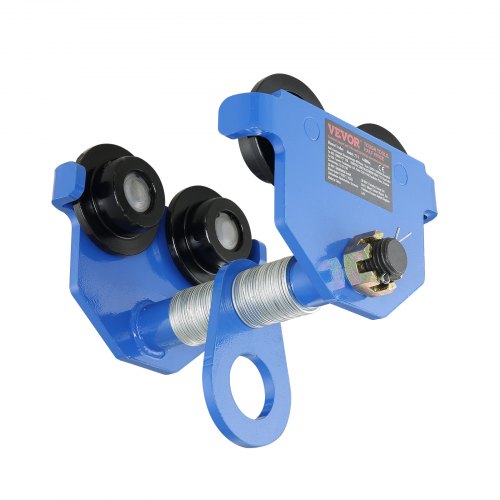 Bostome 3 ton push beam trolley with adjustable width and durable alloy steel construction.