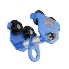 Bostome 3 ton push beam trolley with adjustable width and durable alloy steel construction.