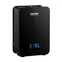 Black VEVOR HVAC scent diffuser with digital display and control buttons.
