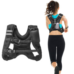 Bostome 12lb weighted vest made of neoprene with adjustable fit and reflective stripes.