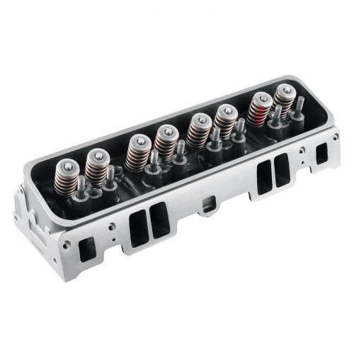 Bostome Engine Cylinder Head Assembly in cast iron for Chevy and GMC 5.7L V8 with valves and seals.