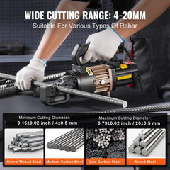 Bostome 1000W Electric Hydraulic Rebar Cutter with a lightweight design for easy portability.