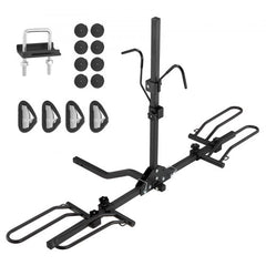 Bostome 2-bike hitch mount rack with folding design and adjustable brackets for various bike sizes.