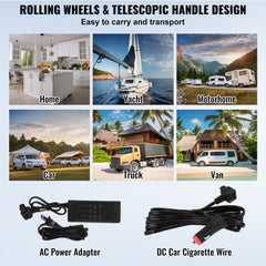 Bostome 40L portable car refrigerator freezer with dual zones and LED screen for temperature control.