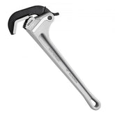 Bostome 18" aluminum straight pipe wrench with auto-adjusting 60CrV jaws for easy grip.