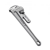 18-inch aluminum straight pipe wrench with adjustable jaw and ergonomic handle for plumbing tasks