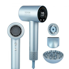 High-speed ionic hair dryer with LCD display, 105,000RPM motor, and ergonomic design.
