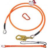 Bostome 8ft tree climbing lanyard with 16mm steel core and integrated tool attachment.