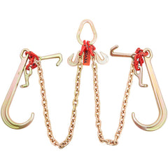 Heavy-duty Bostome G80 V-Chain Bridle with galvanized steel chain and RTJ hooks.