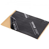 Bostome 80mil butyl car sound deadening mat, 10 sq ft, with black textured surface and aluminum foil.